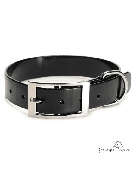 Collar Biothane Gold ancho 2,5 cm H-Alemana Negro