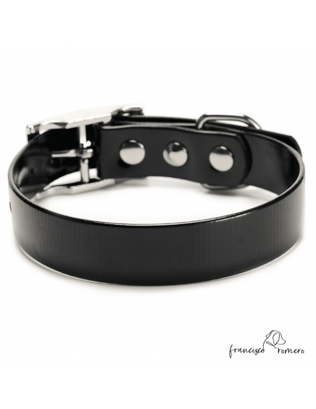 Collar Biothane Gold ancho 2,5 cm H-Alemana Negro