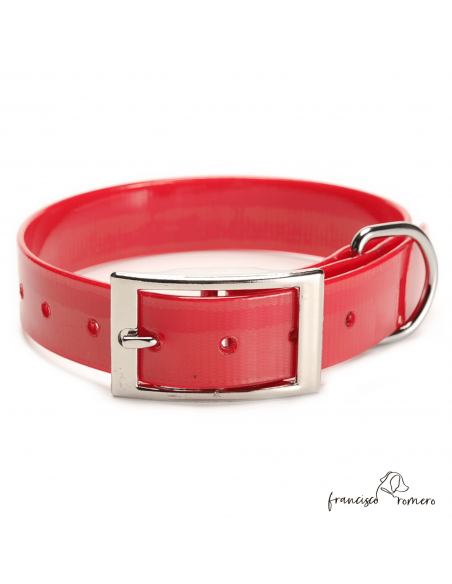 Collar Biothane Gold ancho 2,5 cm H-Alemana Rojo