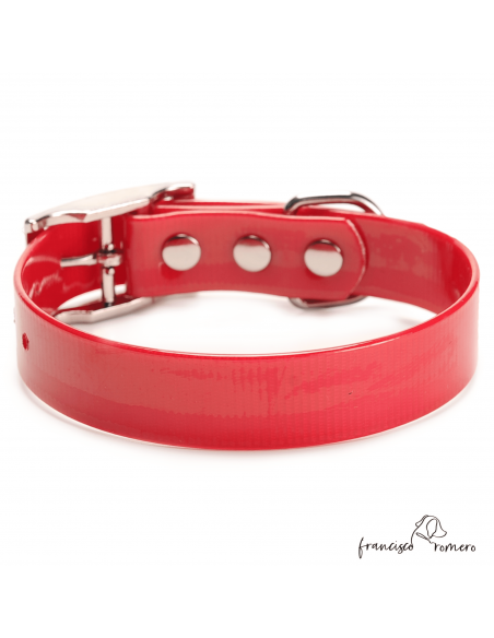 Collar Biothane Gold ancho 2,5 cm H-Alemana Rojo