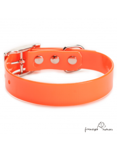 Collar Biothane Gold ancho 2,5 cm H-Alemana Naranja