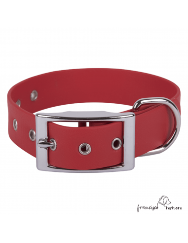 Collar Biothane Beta Ancho 2,5 cm Rojo