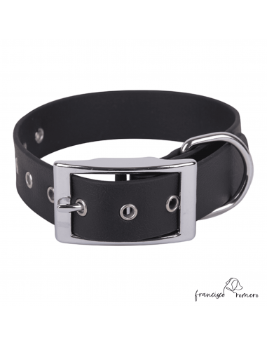 Collar Biothane Beta Ancho 2,5 cm Negro