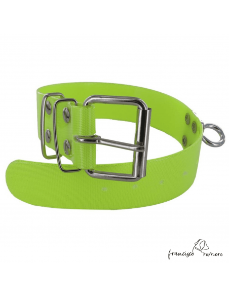 Collar Biothane Gold Ancho 3,8 cm - Quitavueltas Amarillo