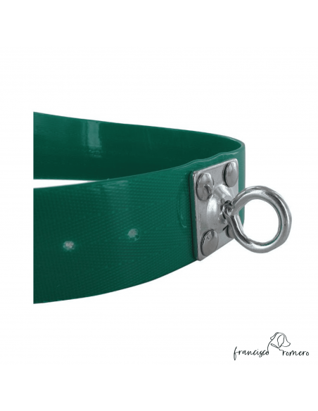 Collar Biothane Gold Ancho 3,8 cm - Quitavueltas Verde