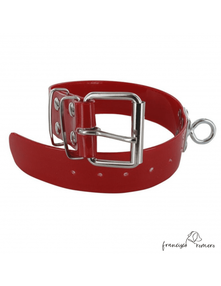 Collar Biothane Gold Ancho 3,8 cm - Quitavueltas Rojo