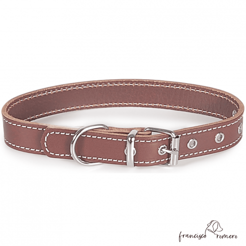 Collar Piel Vaquetilla Hebilla rulo...