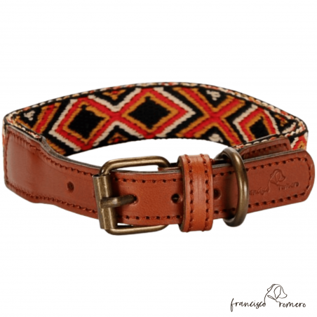 Collar para perro Piel Luna Rojo