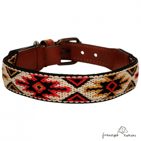 Collar para perro Piel Estrella Rojo
