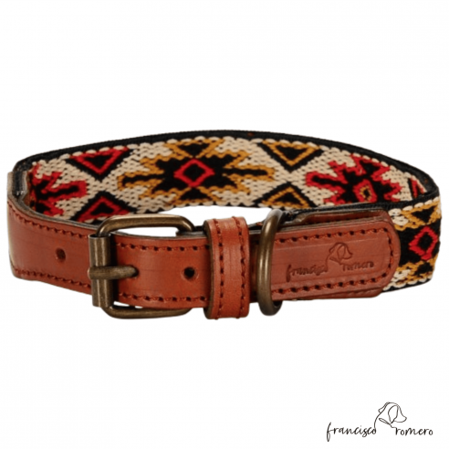 Collar para perro Piel Estrella Rojo
