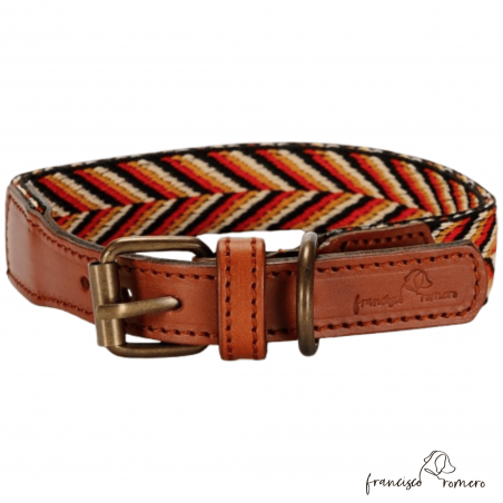 Collar para perro Piel Espiga Rojo