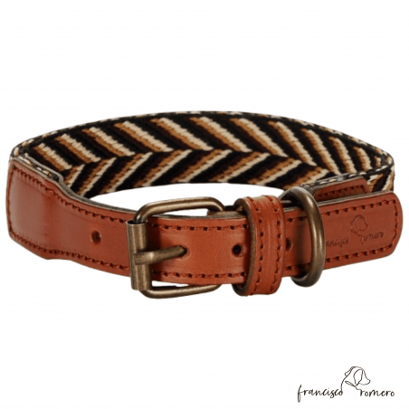 Collar para perro Piel Espiga Marrón