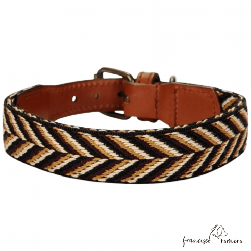 Collar para perro Piel Espiga Marrón