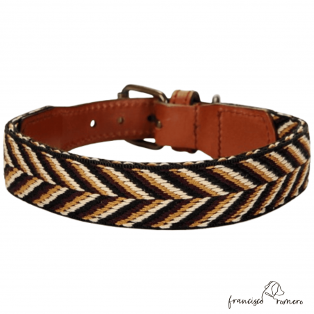 Collar para perro Piel Espiga Marrón