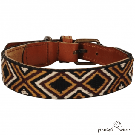 Collar Piel con Funda Antiparasitaria Luna Marrón