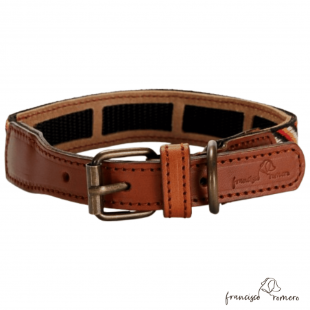 Collar Piel con Funda Antiparasitaria Espiga Rojo