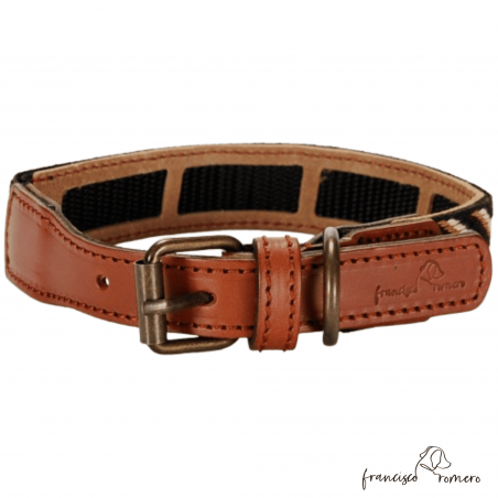 Collar Piel con Funda Antiparasitaria Espiga Marrón