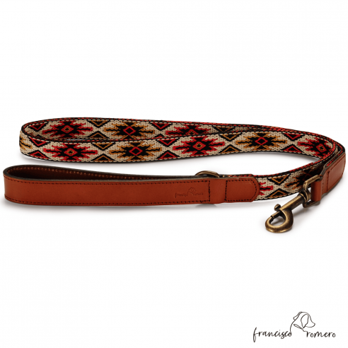 Correa paseo Piel Estrella Rojo para...