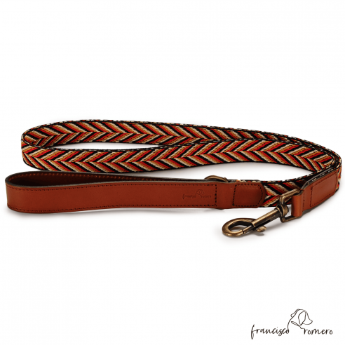Correa paseo Piel Espiga Rojo para...