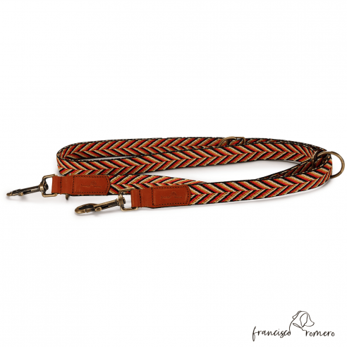 Correa Multiposición Piel Espiga Rojo...