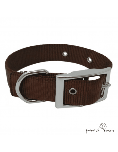Collar nylon hebilla alemana Marrón