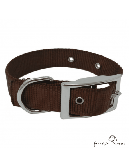 Collar nylon hebilla alemana Marrón