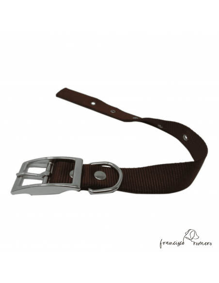 Collar nylon hebilla alemana Marrón