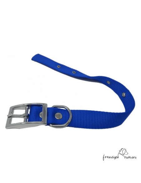 Collar nylon hebilla alemana Azul