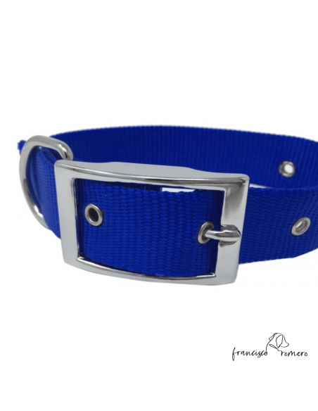 Collar nylon hebilla alemana Azul