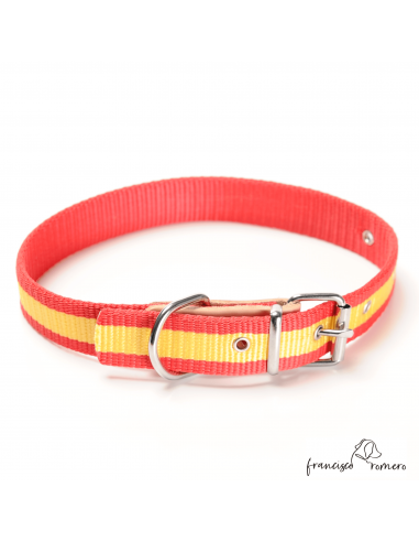 Collar Nylon hebilla rulo Bandera España