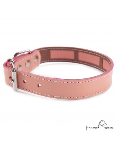 Collar Piel Funda Antiparasitaria Rosa