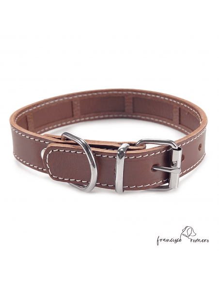 Collar Piel Funda Antiparasitaria Chocolate