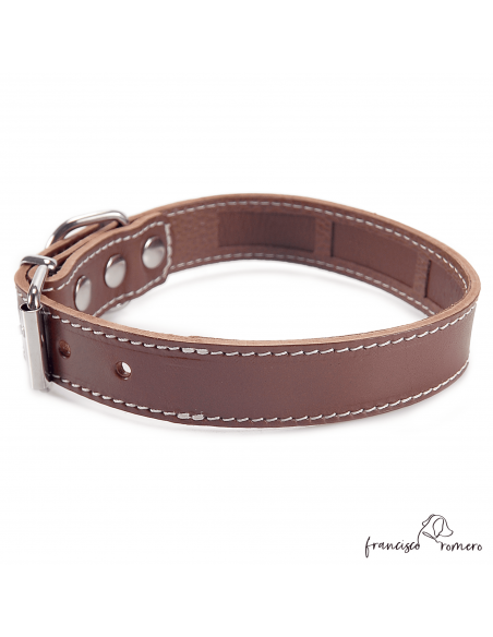 Collar Piel Funda Antiparasitaria Chocolate