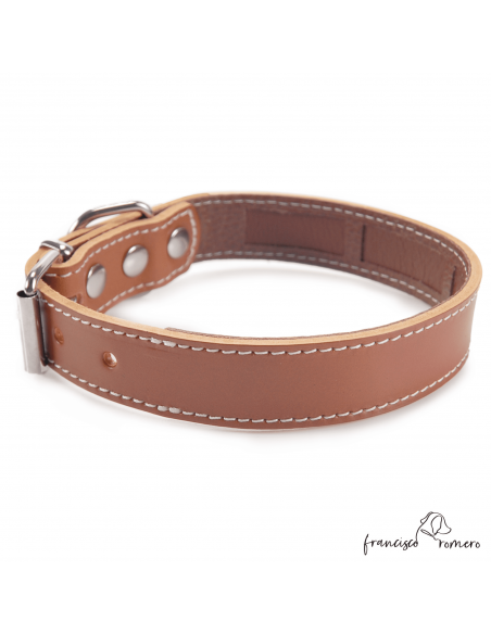 Collar Piel Funda Antiparasitaria Caramelo