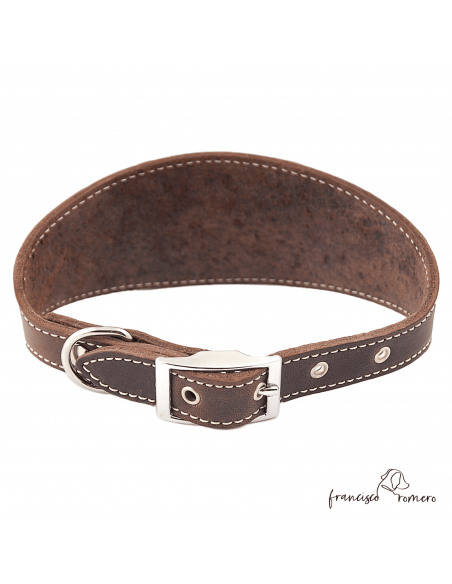 Collar para Galgo sin forro interior Marrón