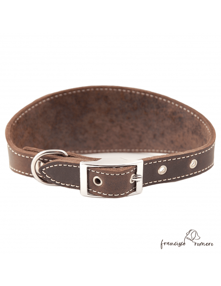 Collar para Galgo sin forro interior Marrón
