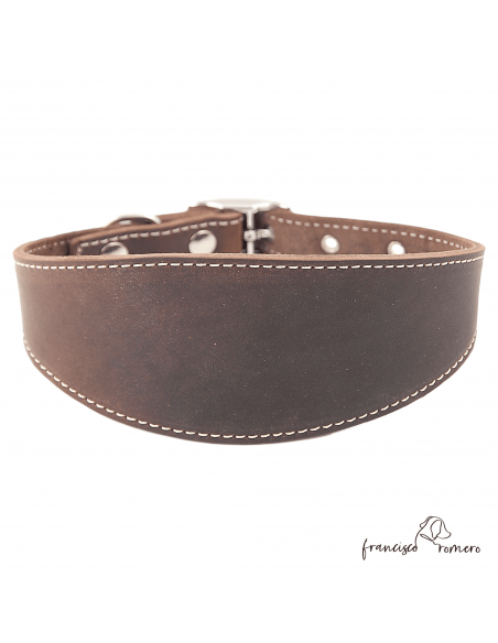 Collar para Galgo sin forro interior Marrón