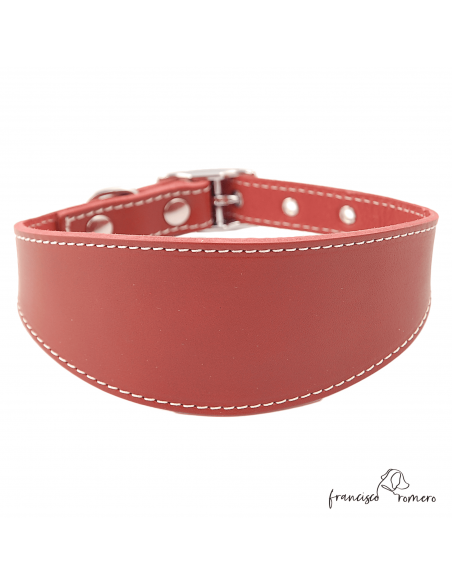 Collar para Galgo sin forro interior Burdeos