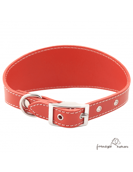 Collar para Galgo sin forro interior Rojo
