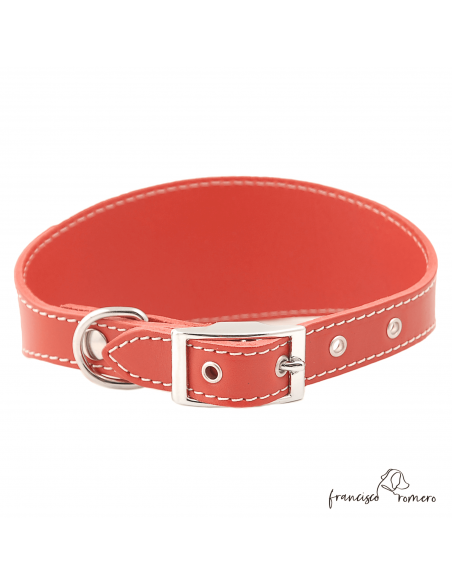 Collar para Galgo sin forro interior Rojo