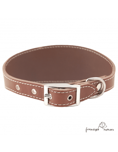 Collar para Galgo sin forro interior Chocolate