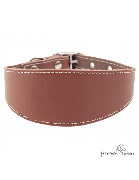 Collar para Galgo sin forro interior Chocolate