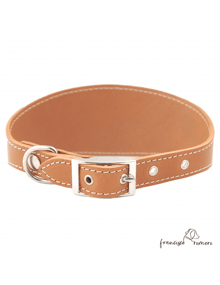Collar para Galgo sin forro interior Caramelo