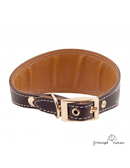 Collar para Galgo Liso Oro Marrón