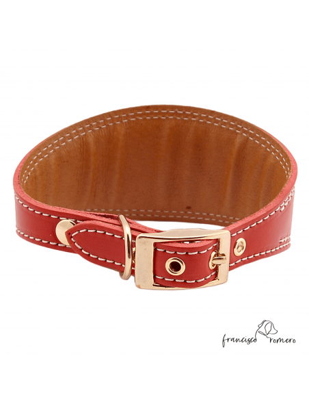 Collar para Galgo Liso Oro Rojo