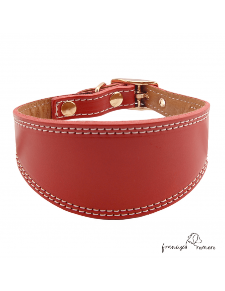 Collar para Galgo Liso Oro Rojo