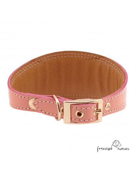 Collar para Galgo Liso Oro Rosa