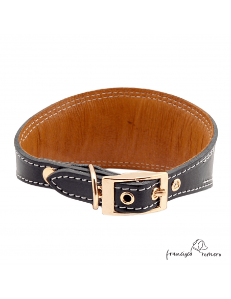 Collar para Galgo Liso Oro Negro