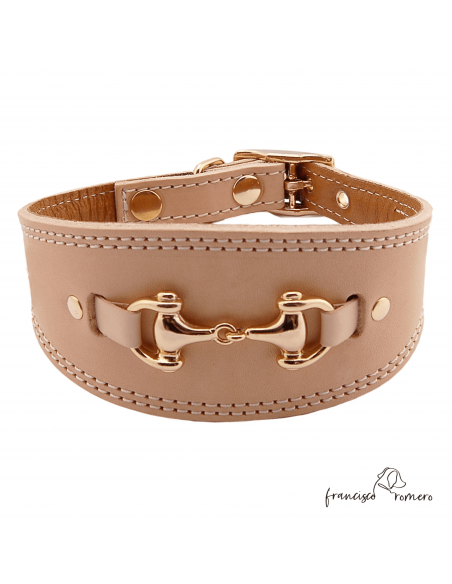 Collar para Galgo Estribo Oro Natural