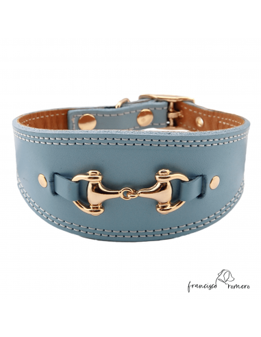 Collar para Galgo Estribo Oro Celeste
